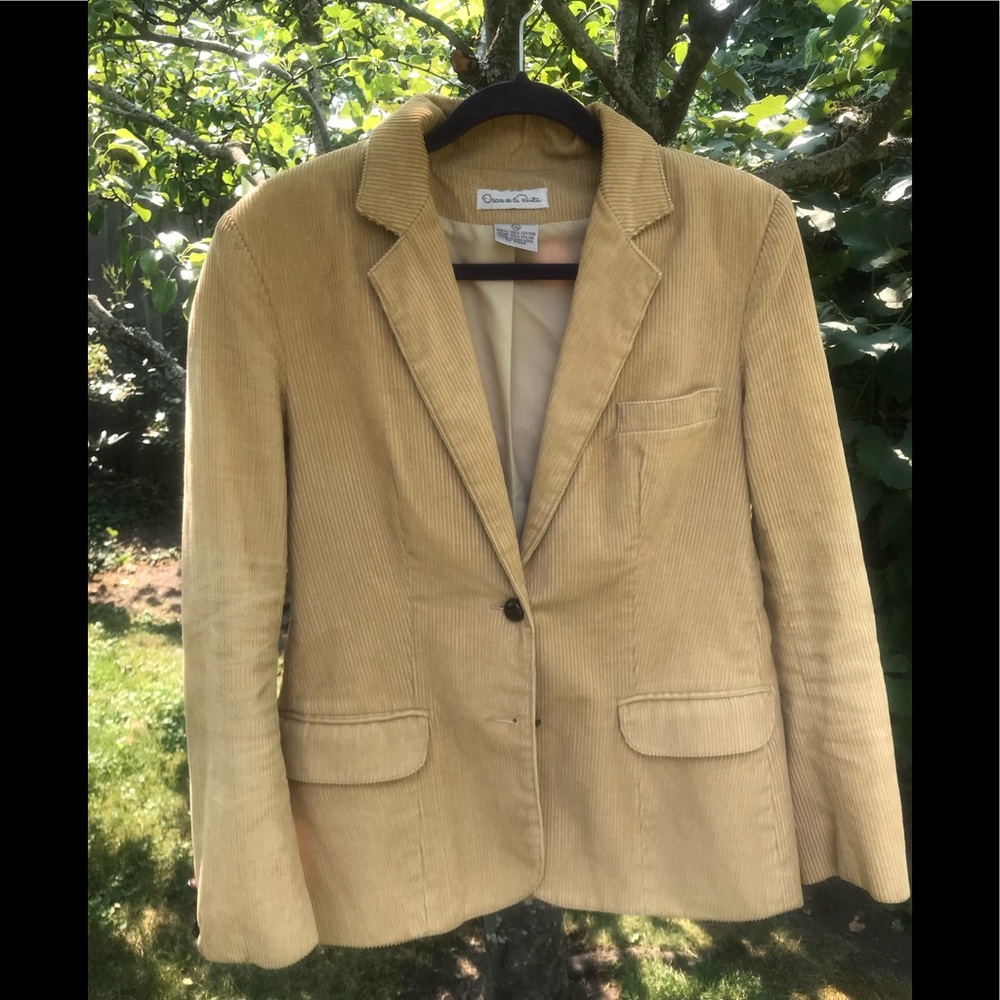Vintage Oscar de la Ronta corduroy blazer.